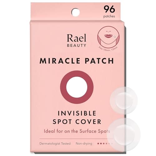 Rael Pimple Patches, Miracle Invisible Spot Cover - Hydrocolloid Acne Patch, Treatment for Breakouts, Absorbs Zits & Blemish, Korean Skin Care, 2 Sizes (96 Count)